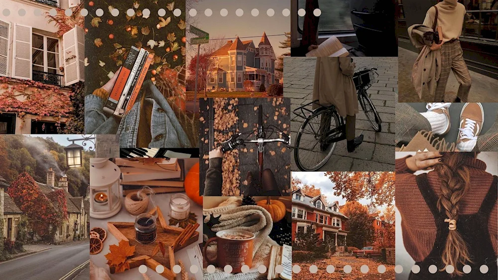 Aesthetics collage brown