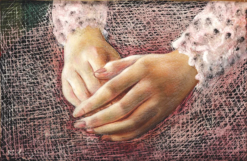 Etude of hands hands painting Degas