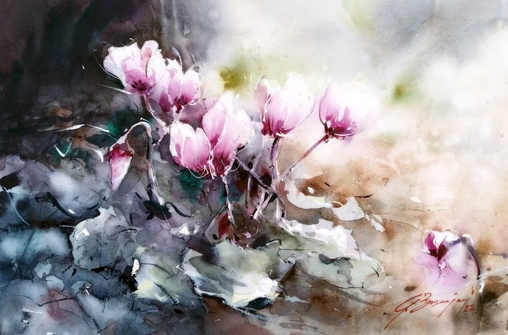 Artist Feng watercolour landscapes