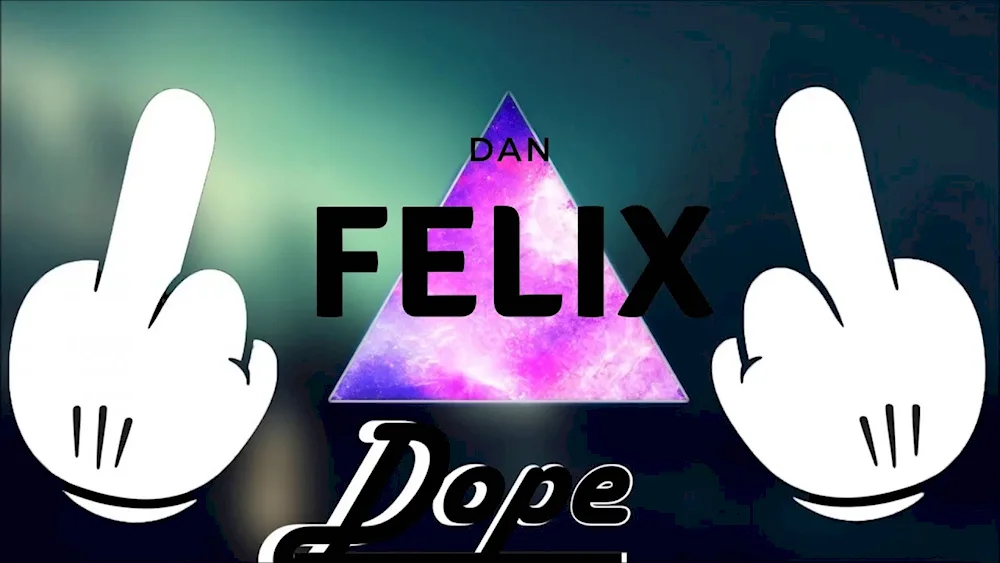 Fuck on black background