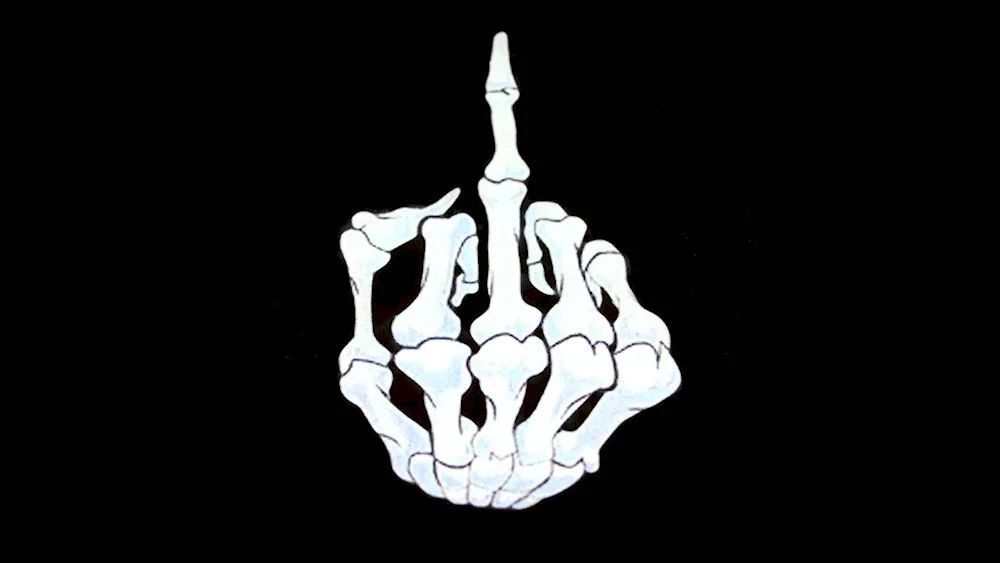 Fuck on black background