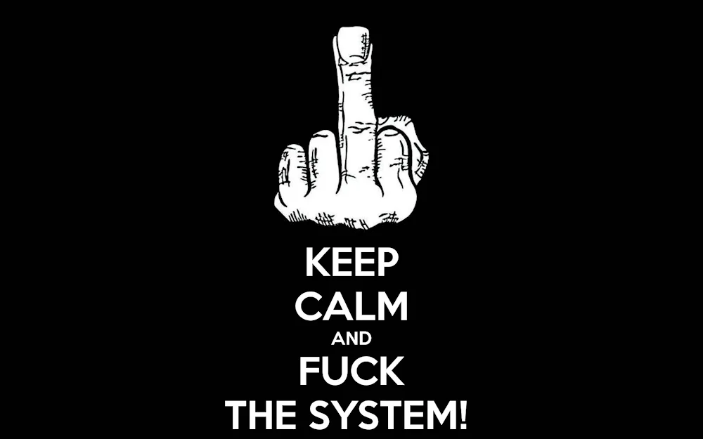 Fuck on black background