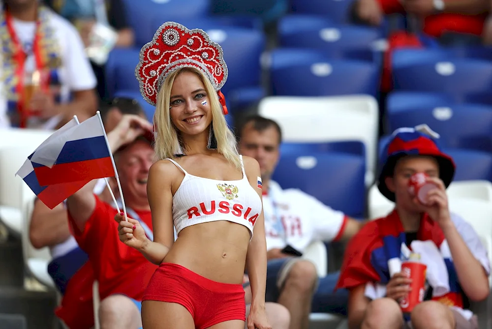 Fan of the Russian national team Natalia Nemchinova