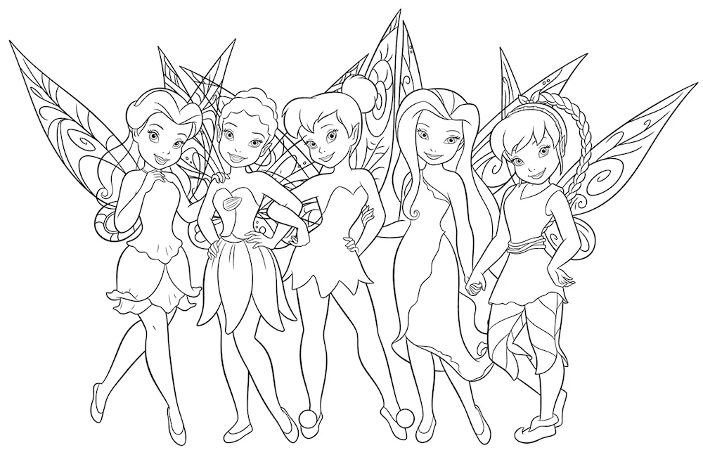Colouring. Fairies