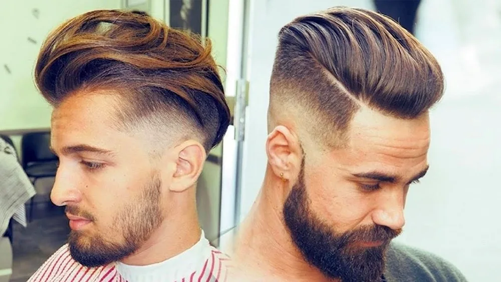 Fade undercut Pompadour.