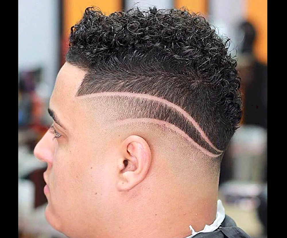 Fade hedgehog haircut