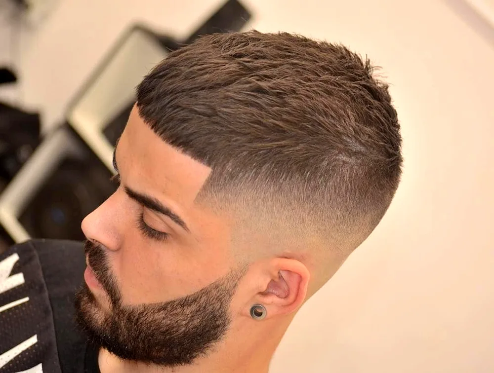 Fade cropped haircut