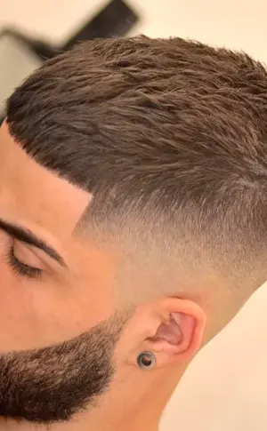 Fade cropped haircut