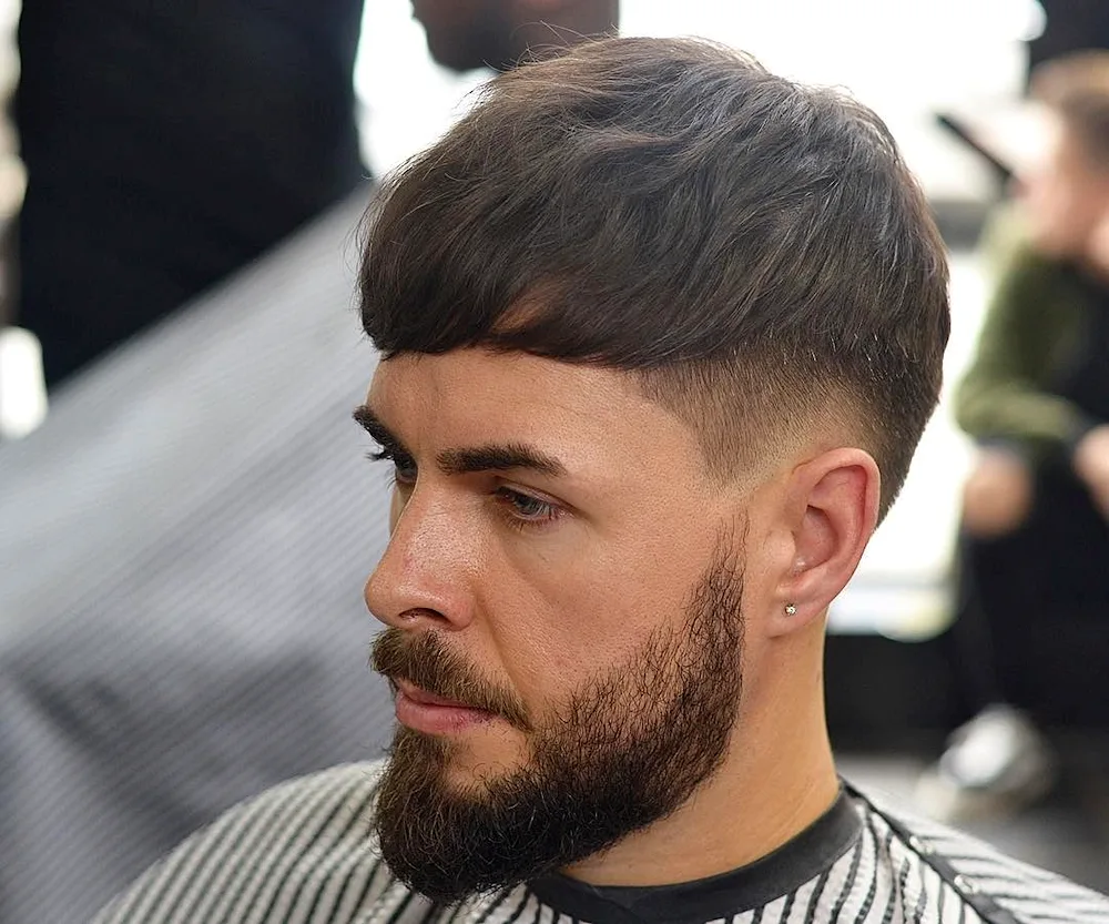 Fade cropped haircut