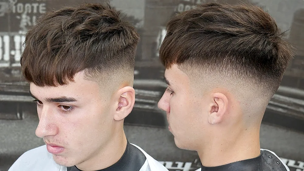 Fade cropped haircut