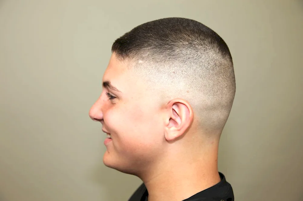 Fade half-box haircut