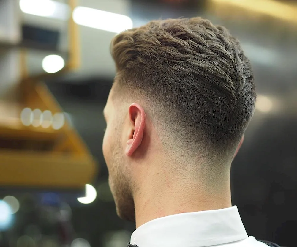 Fade cropped haircut