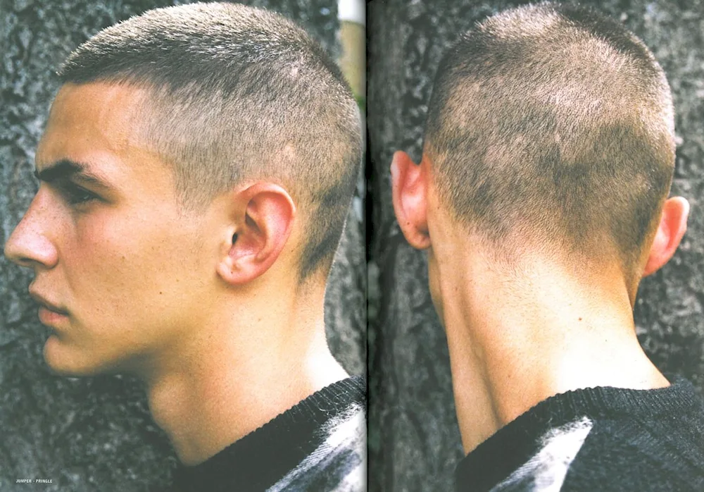 Monk half-box haircut