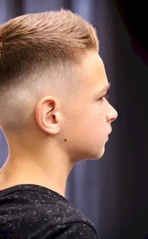 Fade half-box haircut for boys