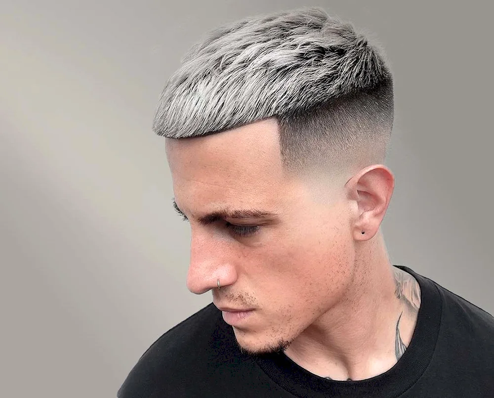 Fade cropped haircut
