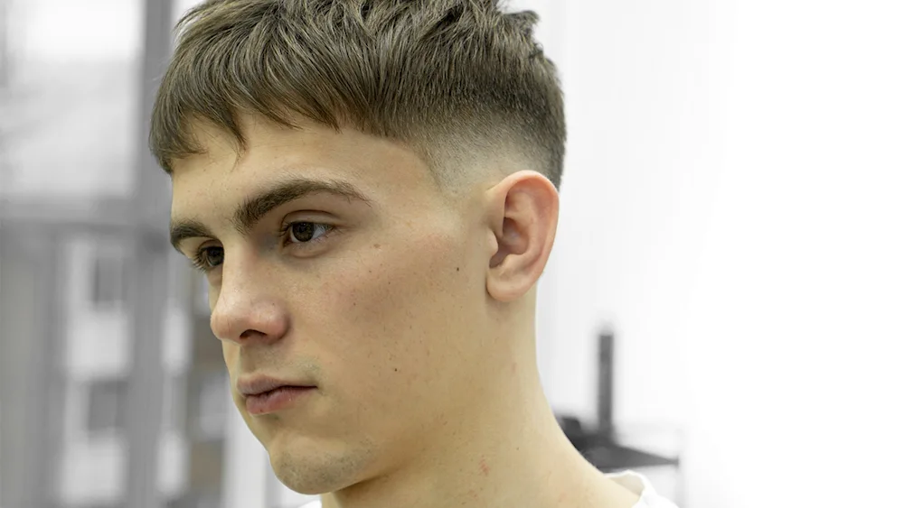 Caesar cropped haircut