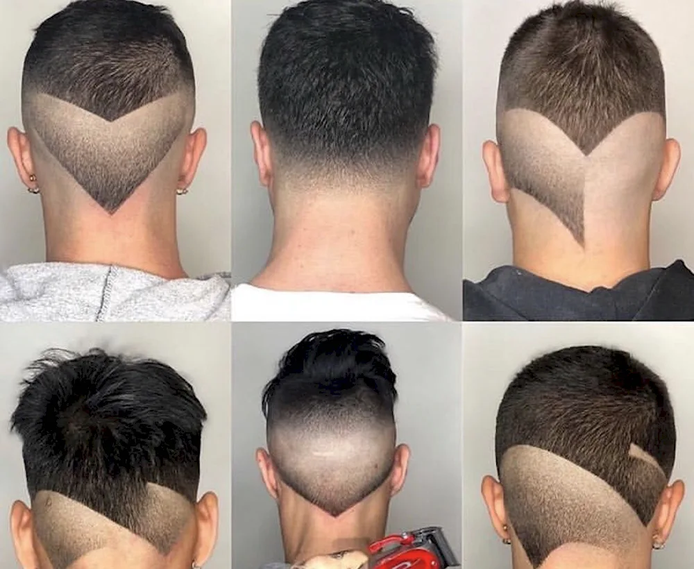 Fade triangle haircut