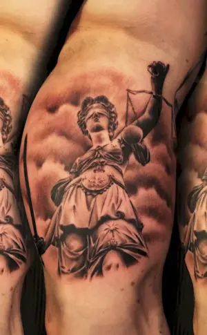 Themis the Goddess of Justice tattoo