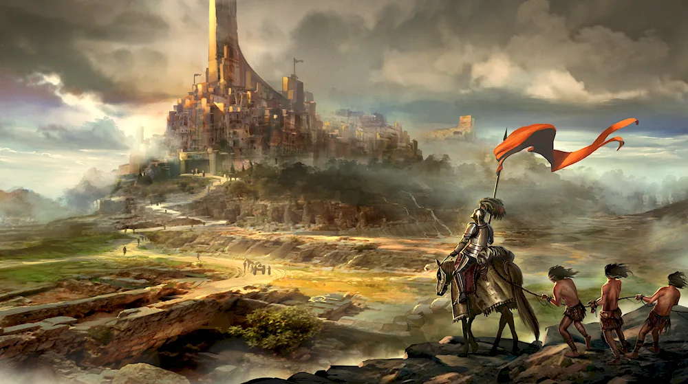 Village concept art medieval
