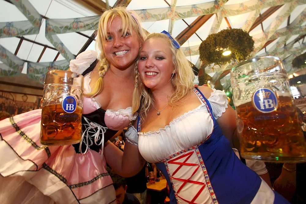 German beer festival Oktoberfest girls