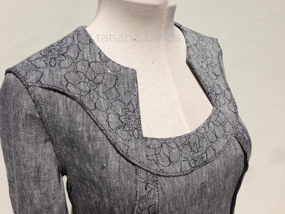 Shaped neckline