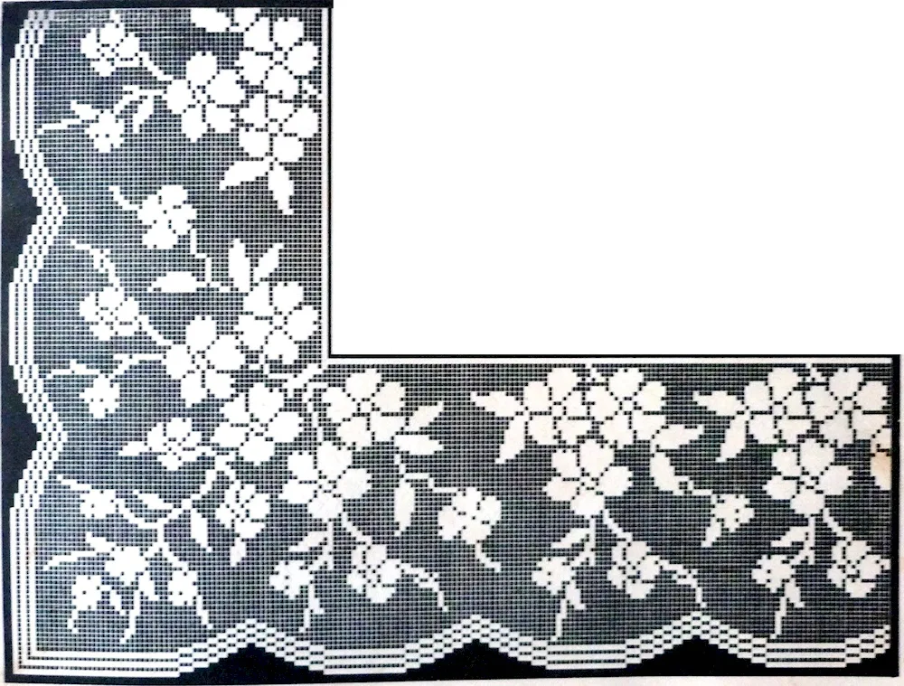 Flower borders for embroidery