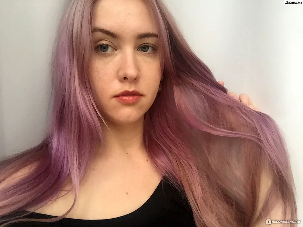 Purple tonic on blonde hair