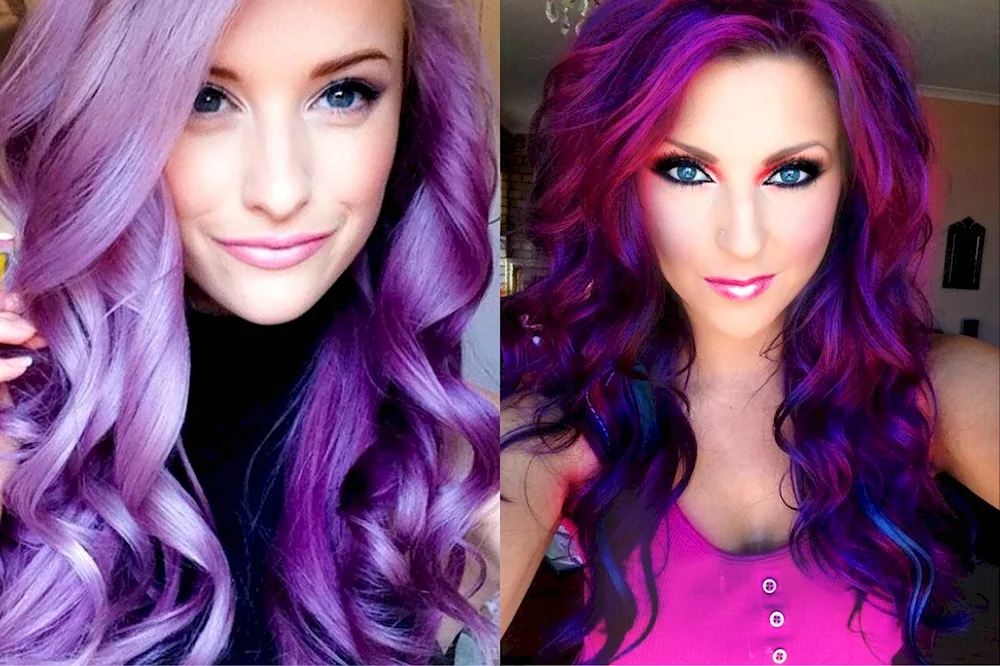 Purple hair colouring