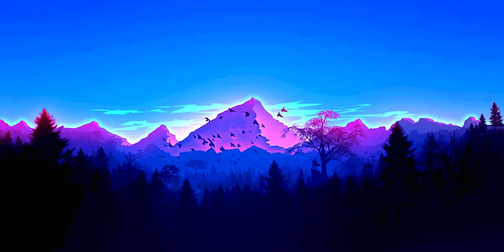 Purple mountains