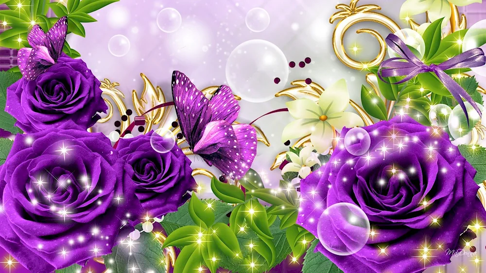 Purple roses