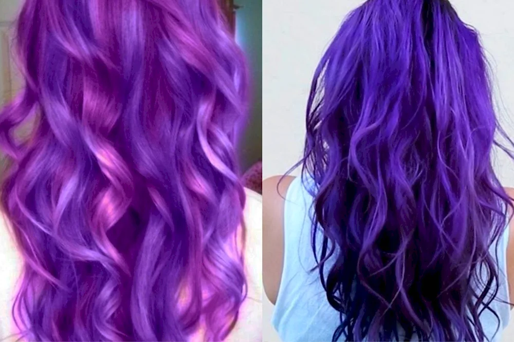Tonic colouring on long hair bordeaux 4. 6
