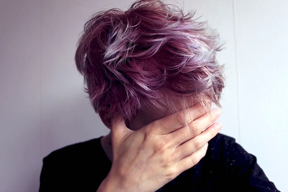 Girl with dyed hair