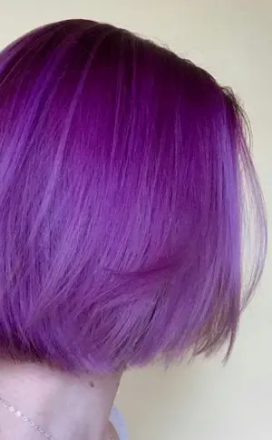 Purple hair short