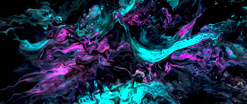 Purple and turquoise
