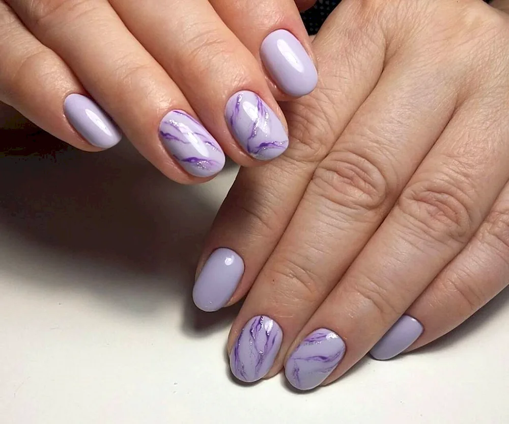 Purple manicure