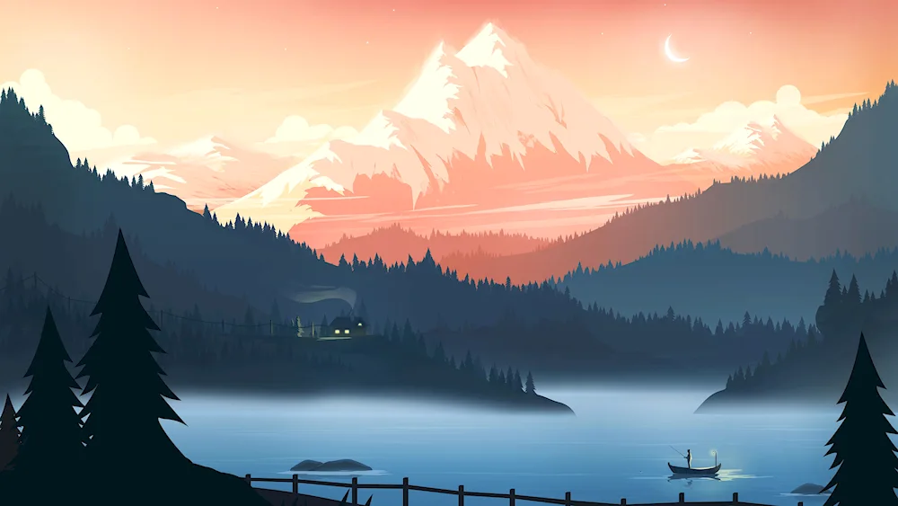 Firewatch Forest River Mountains