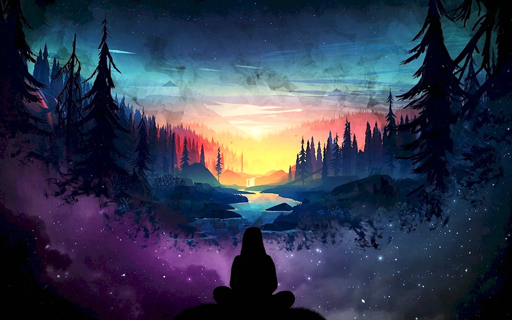 Firewatch Forest River mountains