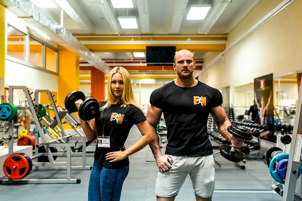 Beautiful men in the gym