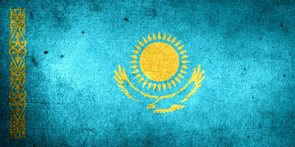 Flag of Kazakhstan. Kazakhstan