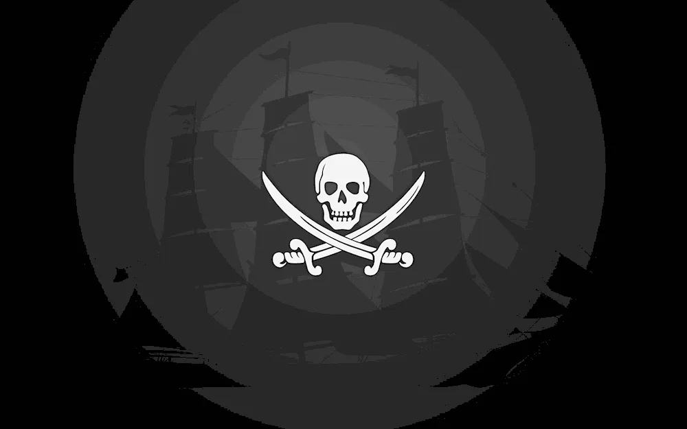 Jolly Roger flag of pirates