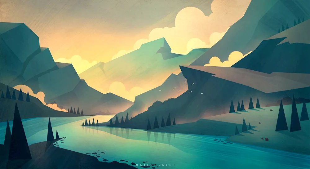 Flat Design Mountain