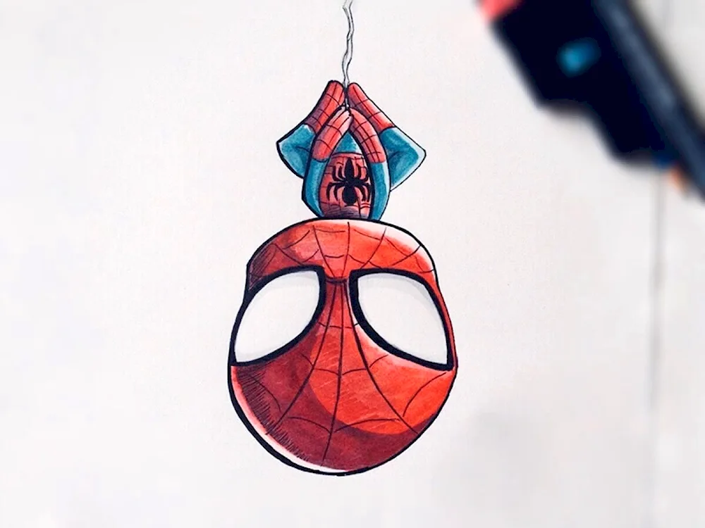 Paint pens. Superheroes