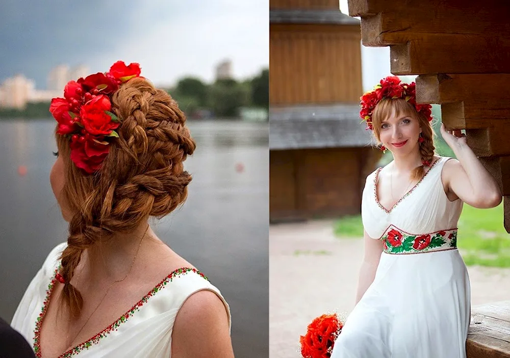Folklore style hairstyles