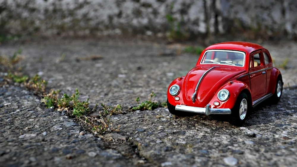 Folkswagen Beetle 1963 red