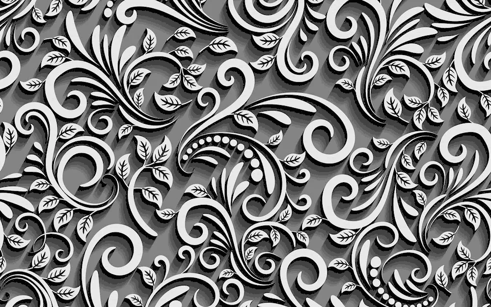 Black patterned wallpaper