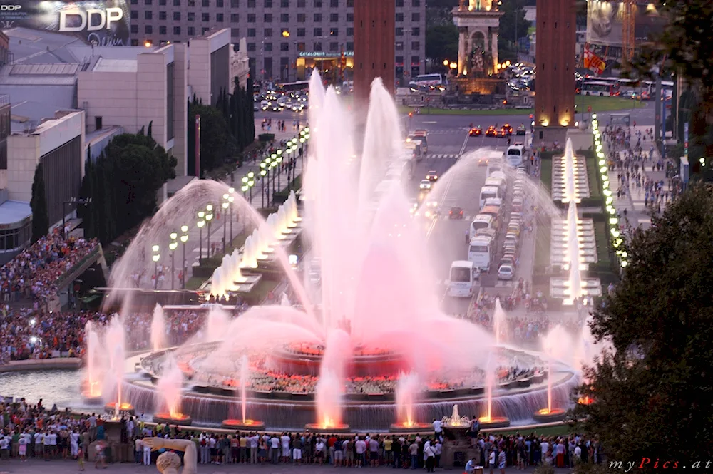 Fountain Monjuic in Barcelona