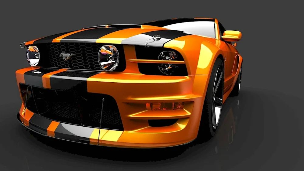 Ford Mustang Shelby orange