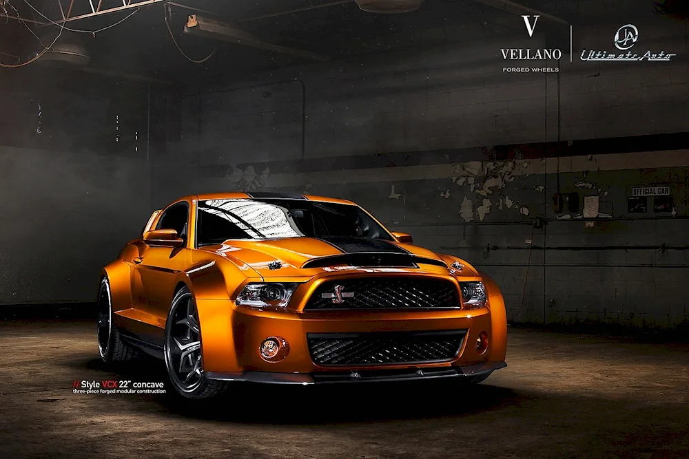 Ford Mustang Shelby gt500 orange