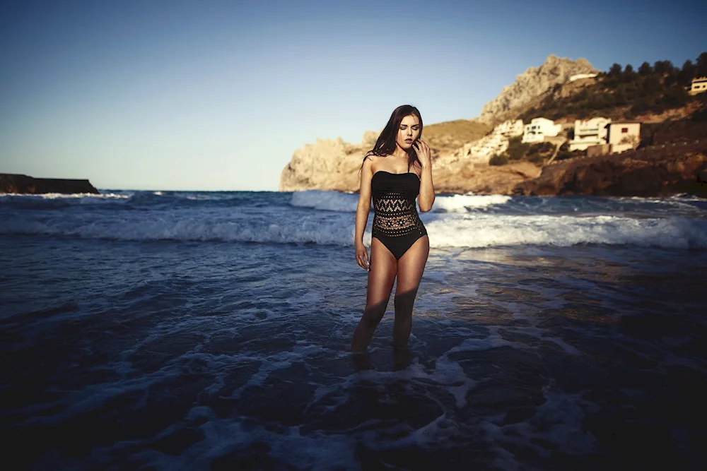 Photos of brunettes in swimsuits