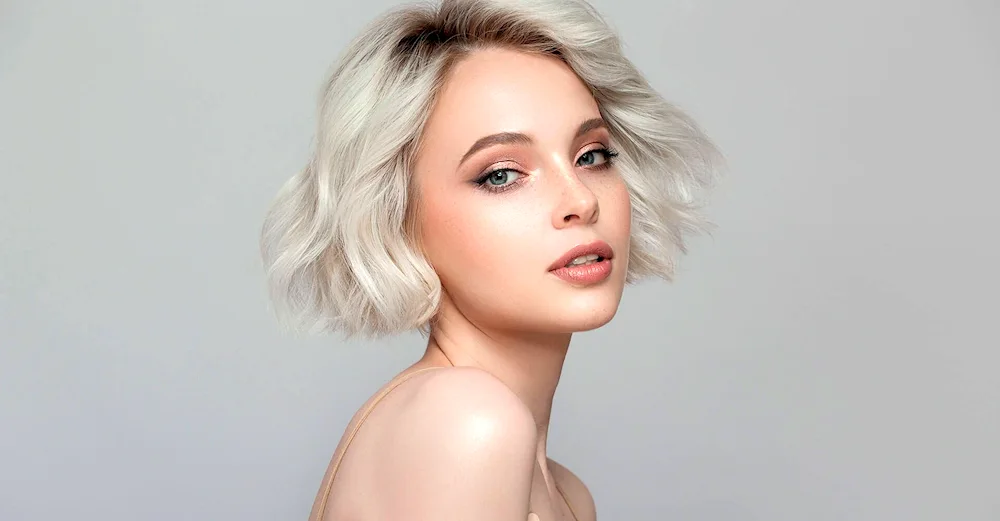 Photo of a girl with white hair